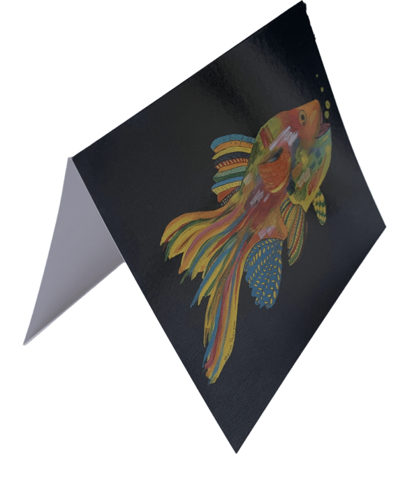 Colorful Fish Greeting Card side view