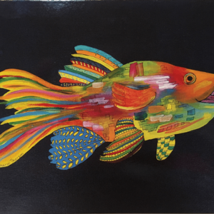 Colorful Fish Greeting Card front view