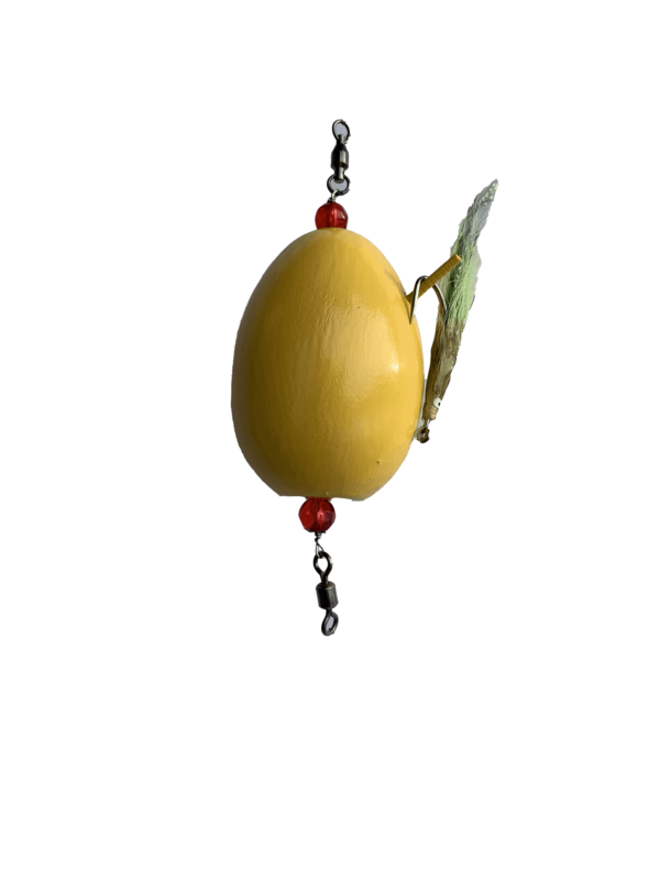 Large Yellow Rocket Egg Casting Egg with a fly